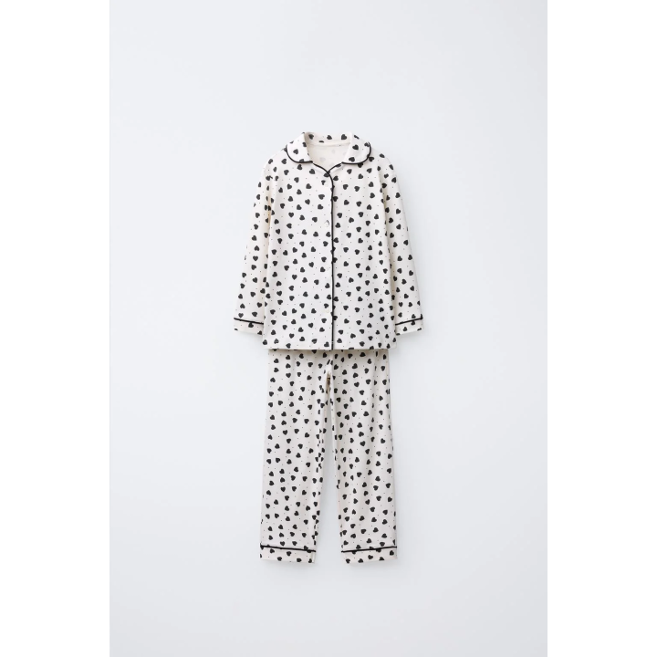 3–6 ЛЕТ/ПИЖАМА С ПРИНТОМ «СЕРДЦА»