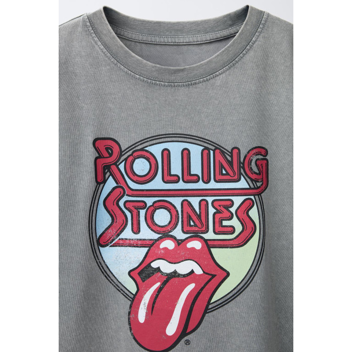 ФУТБОЛКА С ЭФФЕКТОМ СТИРКИ ROLLING STONES ©