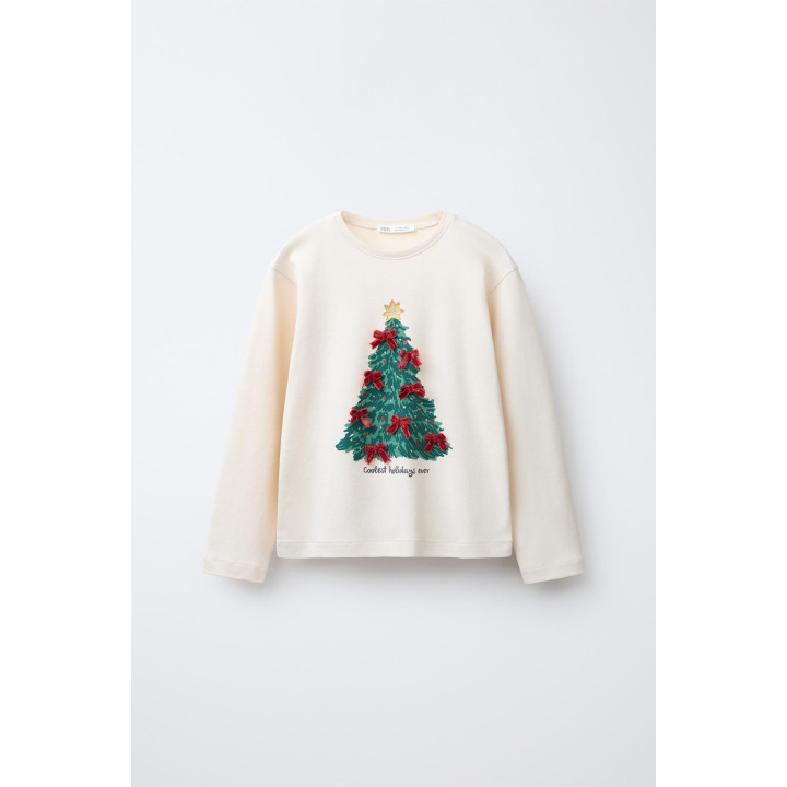 Пижама с принтом деревьев на бархатной ленте для возраста 6-14 лет