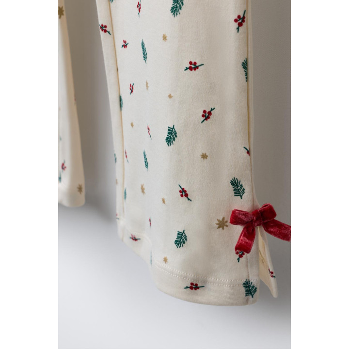 Пижама с принтом деревьев на бархатной ленте для возраста 6-14 лет