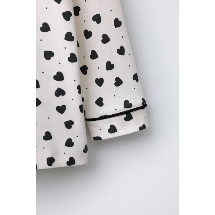 6-14 ЛЕТ/ПИЖАМА С ПРИНТОМ «СЕРДЦА»