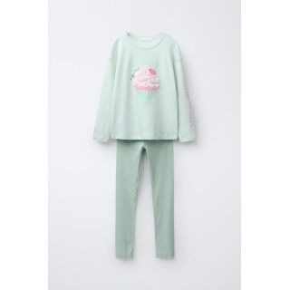 6-14 ЛЕТ/ПИЖАМА С ПРИНТОМ «ТОРТ С МЕХОМ»