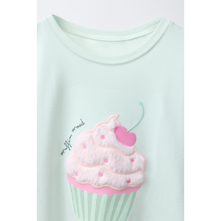 6-14 ЛЕТ/ПИЖАМА С ПРИНТОМ «ТОРТ С МЕХОМ»