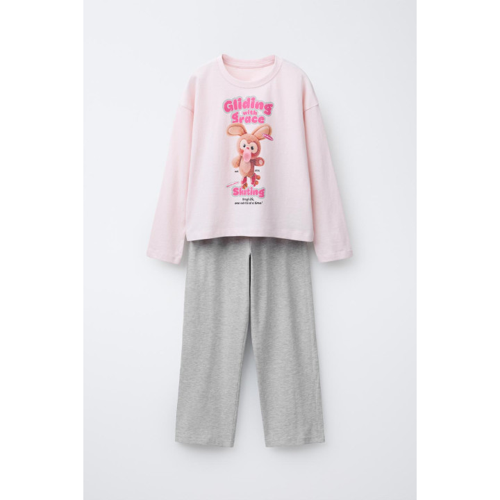 ПИЖАМА С ПРИНТОМ «КРОЛИК» 6-14 ЛЕТ