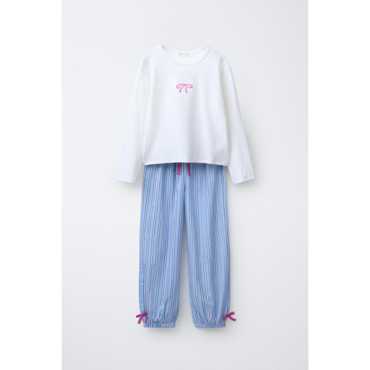 6-14 ЛЕТ/ ПИЖАМА С БАНТАМИ