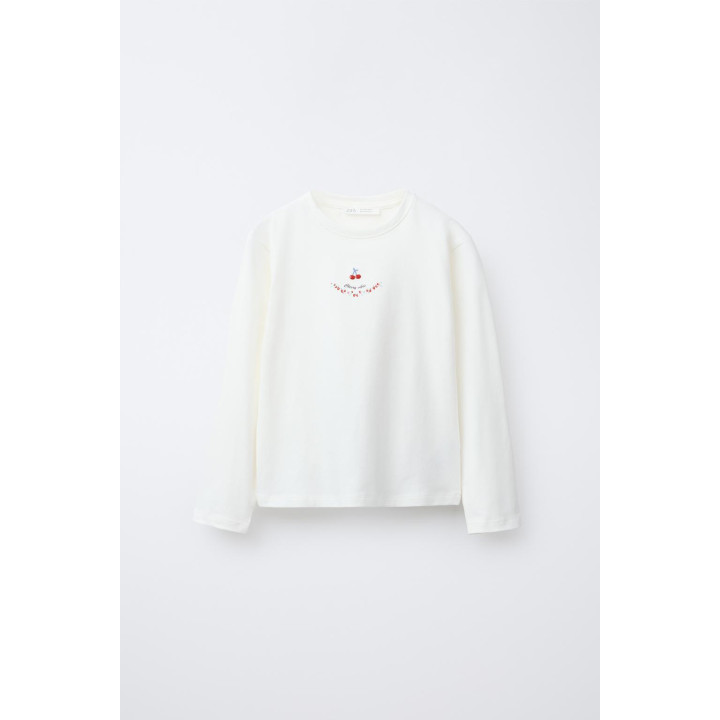 6-14 ЛЕТ/ПИЖАМА: ФУТБОЛКА И БРЮКИ С ПРИНТОМ «ВИШНИ И ЦВЕТЫ»