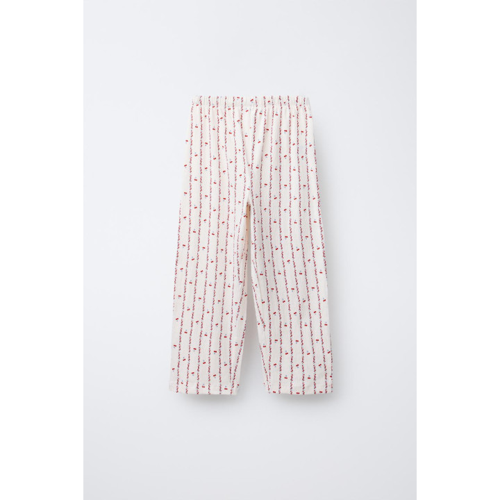 6-14 ЛЕТ/ПИЖАМА: ФУТБОЛКА И БРЮКИ С ПРИНТОМ «ВИШНИ И ЦВЕТЫ»