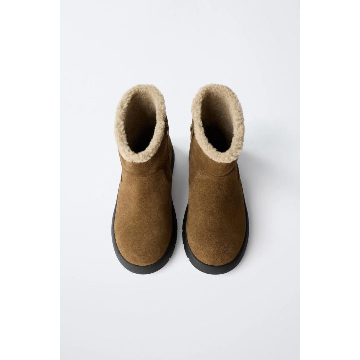 КОЖАНЫЕ БОТИНКИ С ПОДКЛАДКОЙ