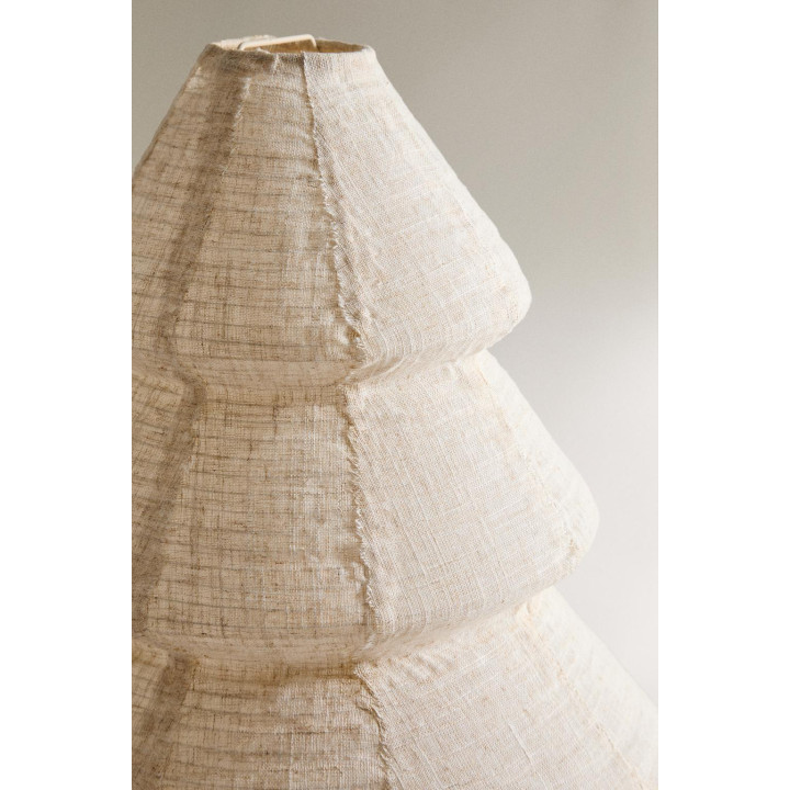 Лампа в виде дерева с абажуром из льна