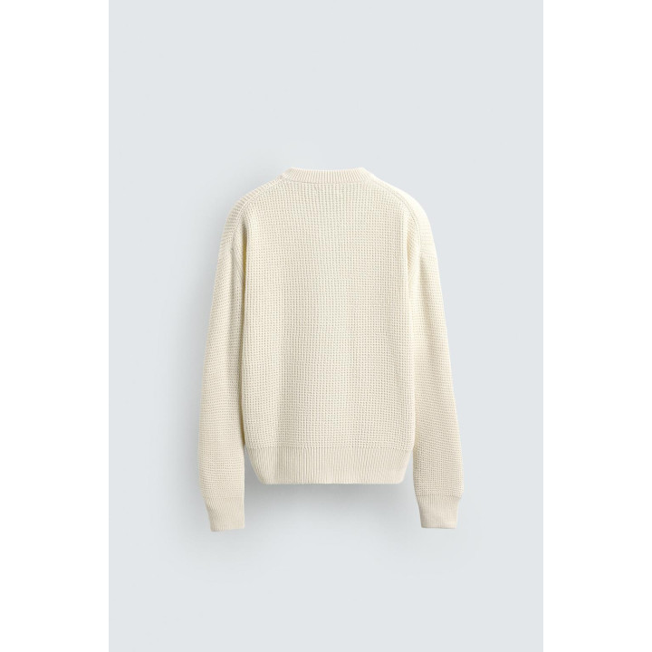 Джемпер свободного кроя с пуговичным воротником