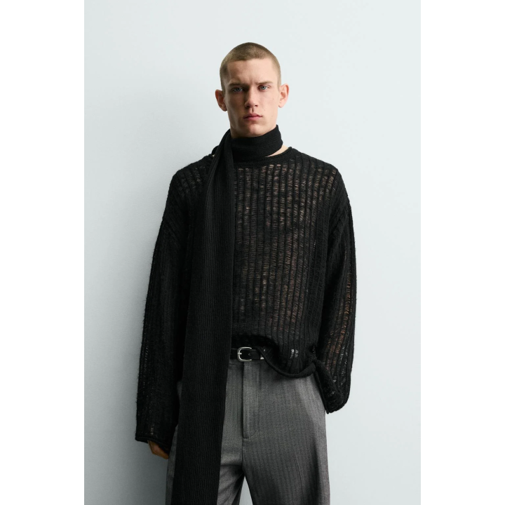 СВИТЕР С ОТКРЫТОЙ ВЯЗКОЙ