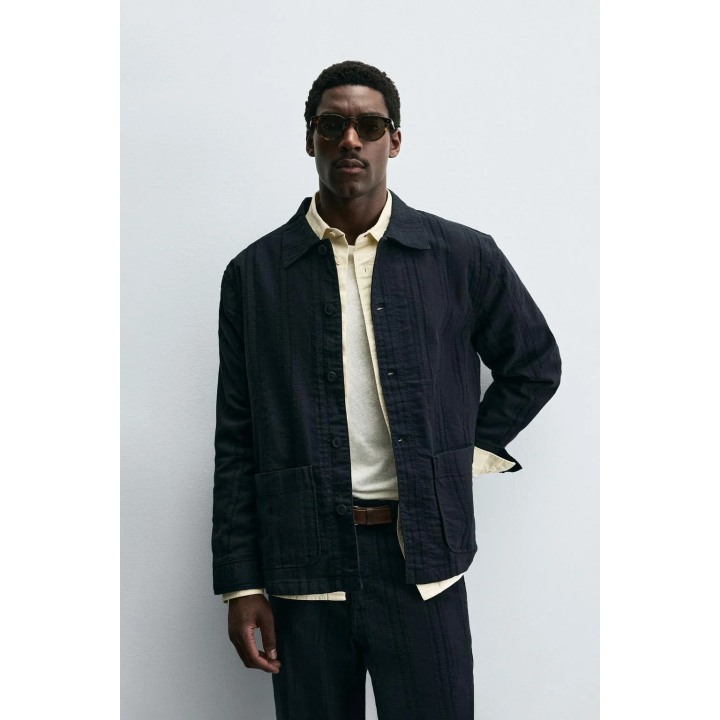 КУРТКА-РУБАШКА JACQUARD В ПОЛОСКУ