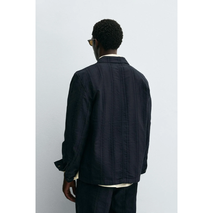 КУРТКА-РУБАШКА JACQUARD В ПОЛОСКУ