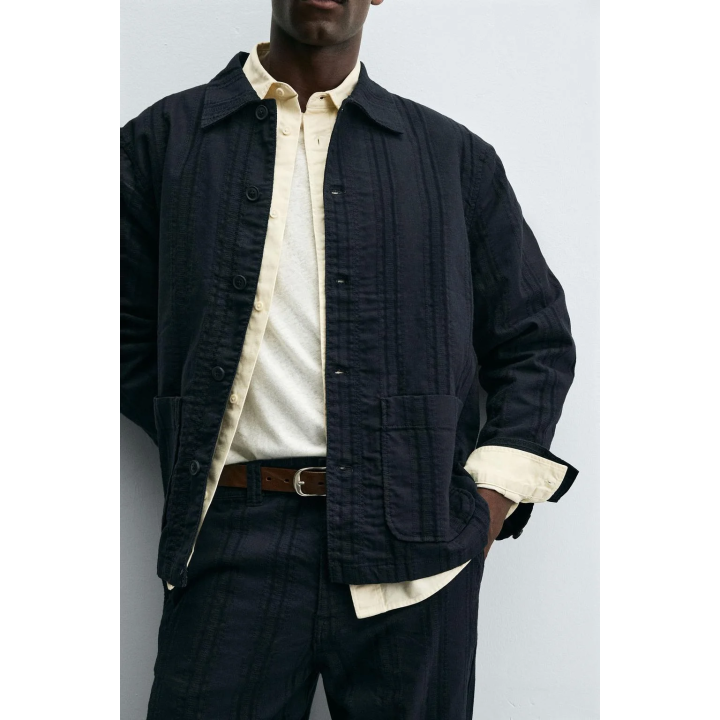 КУРТКА-РУБАШКА JACQUARD В ПОЛОСКУ