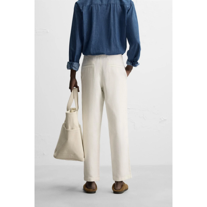 Брюки свободного кроя с текстурой