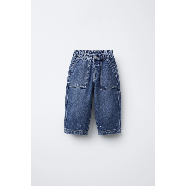 Джинсы-шары в горошек