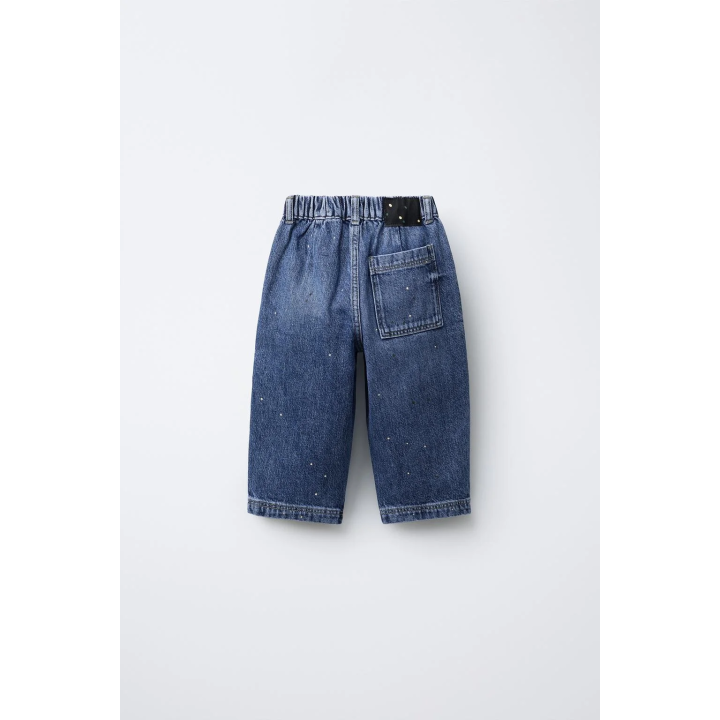 Джинсы-шары в горошек