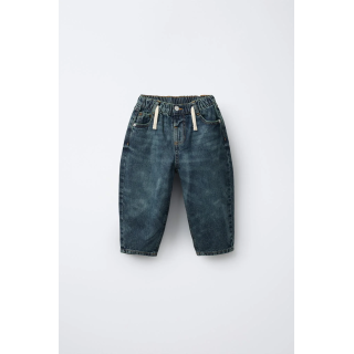 ДЖИНСЫ BALLOON С ЭФФЕКТОМ ПОТЕРТОСТИ