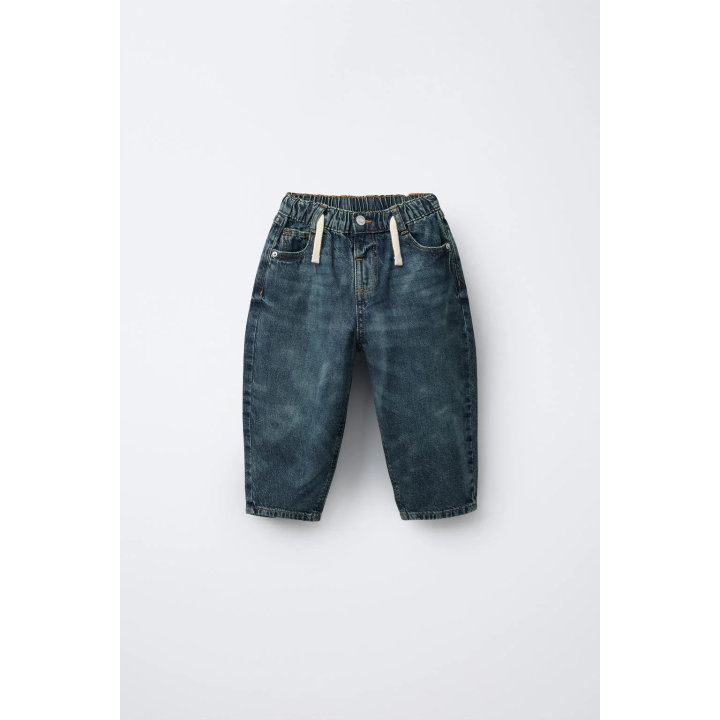 ДЖИНСЫ BALLOON С ЭФФЕКТОМ ПОТЕРТОСТИ