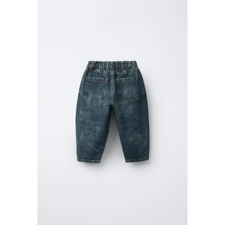 ДЖИНСЫ BALLOON С ЭФФЕКТОМ ПОТЕРТОСТИ