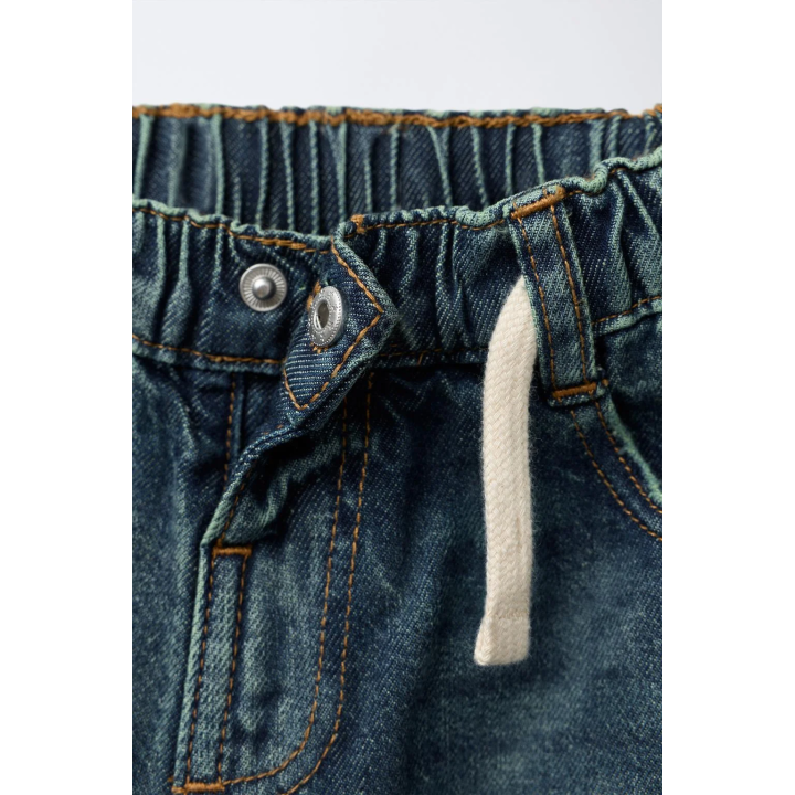 ДЖИНСЫ BALLOON С ЭФФЕКТОМ ПОТЕРТОСТИ