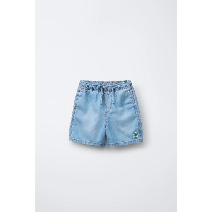 ДЖИНСОВЫЕ ШОРТЫ-БЕРМУДЫ НА РЕЗИНКЕ