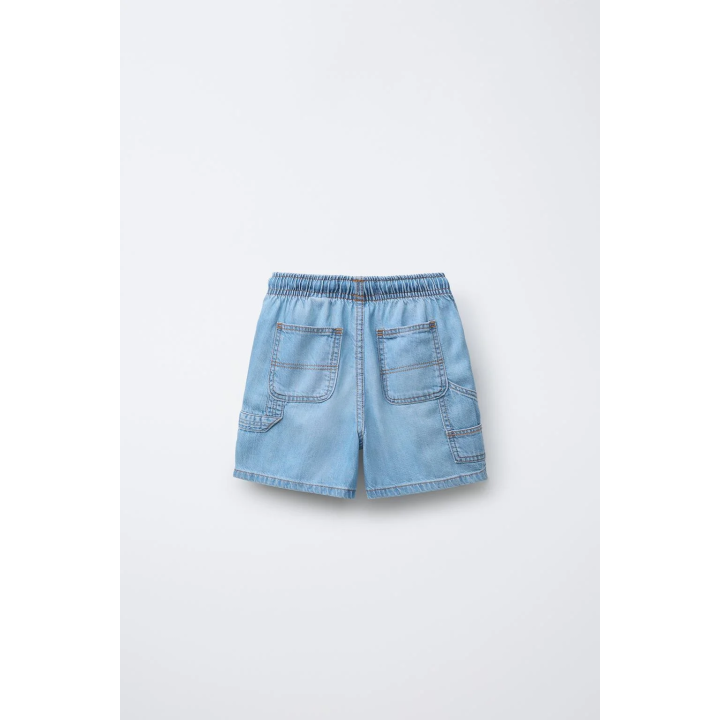 ДЖИНСОВЫЕ ШОРТЫ-БЕРМУДЫ НА РЕЗИНКЕ