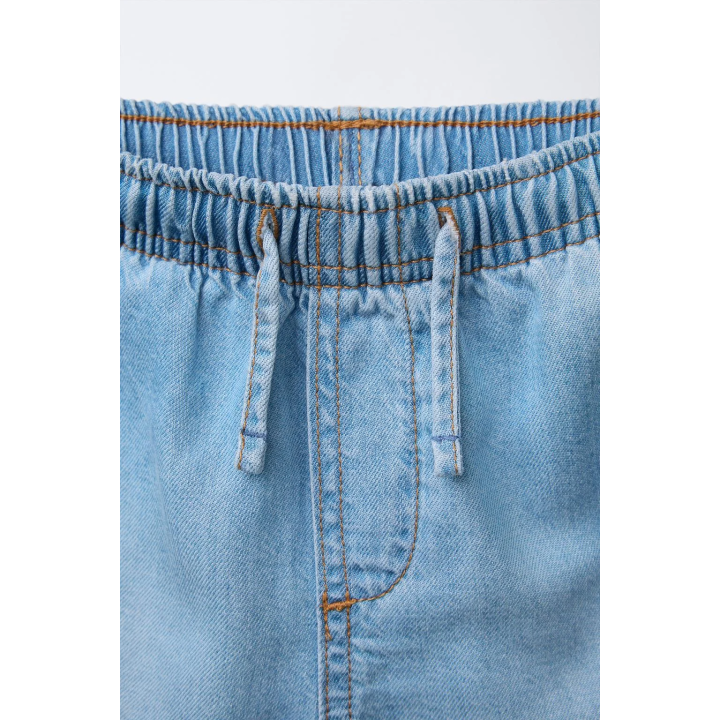 ДЖИНСОВЫЕ ШОРТЫ-БЕРМУДЫ НА РЕЗИНКЕ