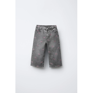 ДЖИНСЫ-КЮЛОТЫ С ВЫШИВКОЙ