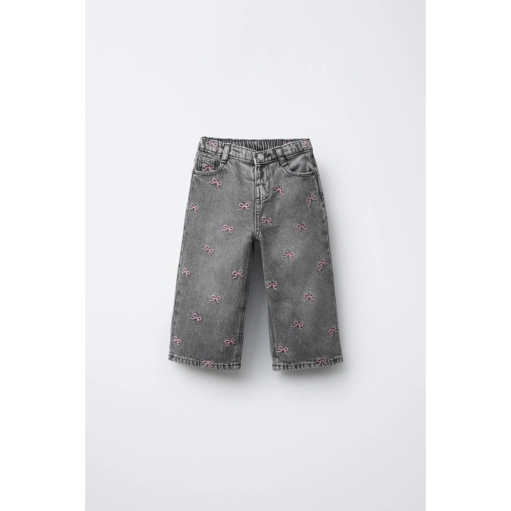 ДЖИНСЫ-КЮЛОТЫ С ВЫШИВКОЙ