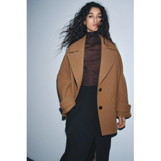 ПАЛЬТО ОВЕРСАЙЗ ИЗ СМЕСОВОЙ ШЕРСТИ — ZW COLLECTION LIMITED EDITION