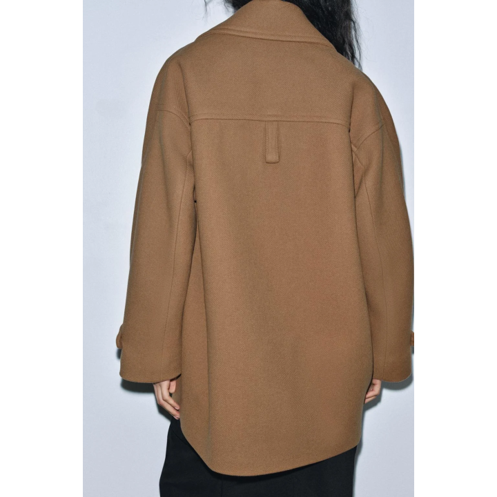 ПАЛЬТО ОВЕРСАЙЗ ИЗ СМЕСОВОЙ ШЕРСТИ — ZW COLLECTION LIMITED EDITION