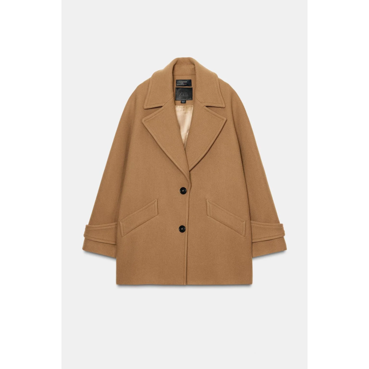 ПАЛЬТО ОВЕРСАЙЗ ИЗ СМЕСОВОЙ ШЕРСТИ — ZW COLLECTION LIMITED EDITION