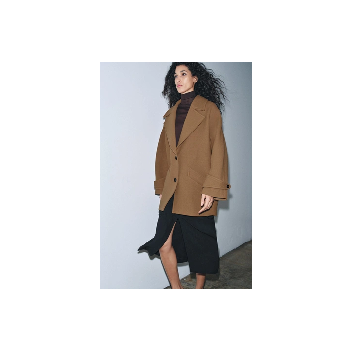 ПАЛЬТО ОВЕРСАЙЗ ИЗ СМЕСОВОЙ ШЕРСТИ — ZW COLLECTION LIMITED EDITION