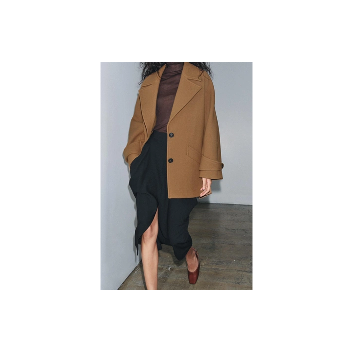 ПАЛЬТО ОВЕРСАЙЗ ИЗ СМЕСОВОЙ ШЕРСТИ — ZW COLLECTION LIMITED EDITION