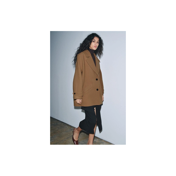 ПАЛЬТО ОВЕРСАЙЗ ИЗ СМЕСОВОЙ ШЕРСТИ — ZW COLLECTION LIMITED EDITION