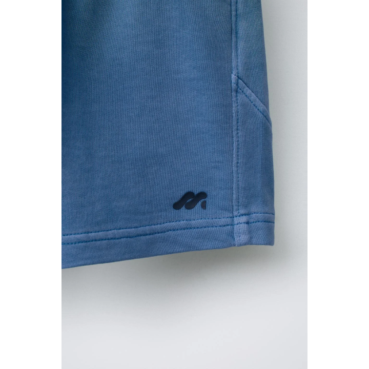 ШОРТЫ-БЕРМУДЫ ИЗ МЯГКОЙ ТКАНИ С ЛОГОТИПОМ И ДЕКОРАТИВНЫМИ ВСТАВКАМИ