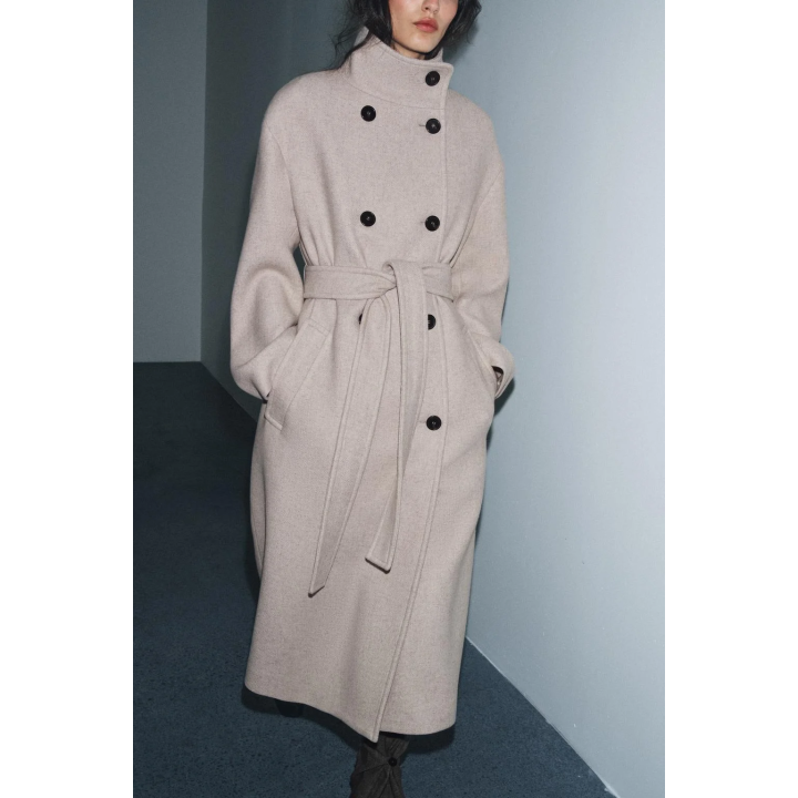 ПАЛЬТО ОВЕРСАЙЗ С ВЫСОКИМ ВОРОТНИКОМ — ZW COLLECTION LIMITED EDITION