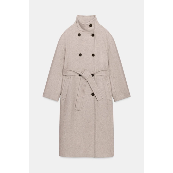 ПАЛЬТО ОВЕРСАЙЗ С ВЫСОКИМ ВОРОТНИКОМ — ZW COLLECTION LIMITED EDITION