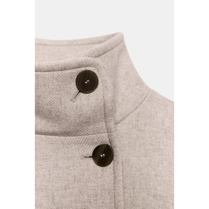 ПАЛЬТО ОВЕРСАЙЗ С ВЫСОКИМ ВОРОТНИКОМ — ZW COLLECTION LIMITED EDITION