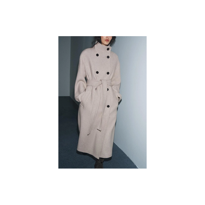 ПАЛЬТО ОВЕРСАЙЗ С ВЫСОКИМ ВОРОТНИКОМ — ZW COLLECTION LIMITED EDITION