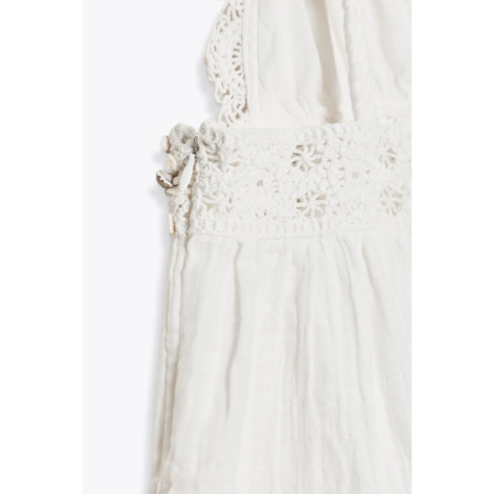 КОМБИНИРОВАННЫЙ ТОП ИЗ КРУЖЕВА КРОШЕ С БУСИНАМИ