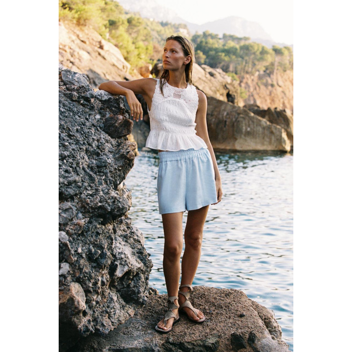 ТОП ИЗ КРУЖЕВА КРОШЕ С ОТКРЫТОЙ СПИНОЙ