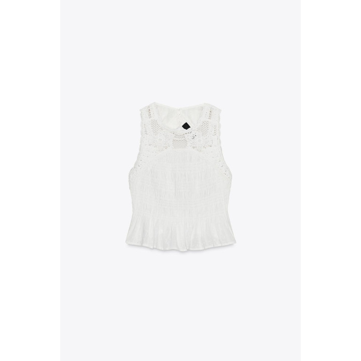 ТОП ИЗ КРУЖЕВА КРОШЕ С ОТКРЫТОЙ СПИНОЙ