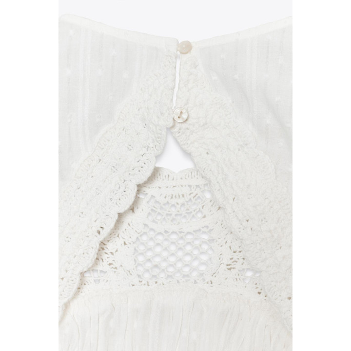 ТОП ИЗ КРУЖЕВА КРОШЕ С ОТКРЫТОЙ СПИНОЙ