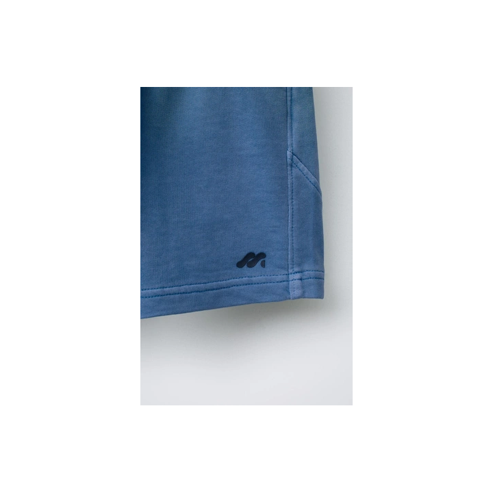 ШОРТЫ-БЕРМУДЫ ИЗ МЯГКОЙ ТКАНИ С ЛОГОТИПОМ И ДЕКОРАТИВНЫМИ ВСТАВКАМИ