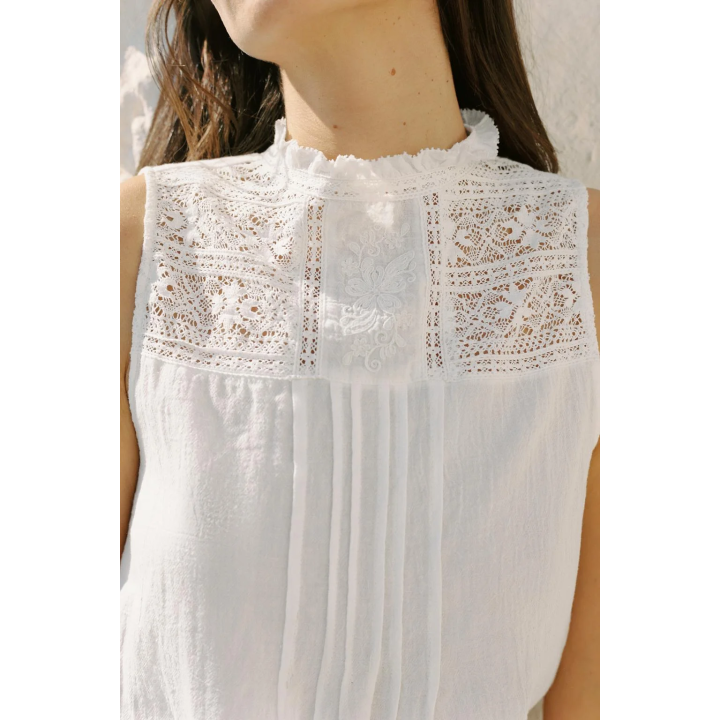 ТОП С ВЫШИВКОЙ И КРУЖЕВОМ