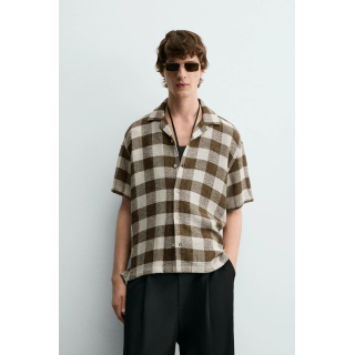 РУБАШКА ИЗ ТКАНИ В КЛЕТКУ