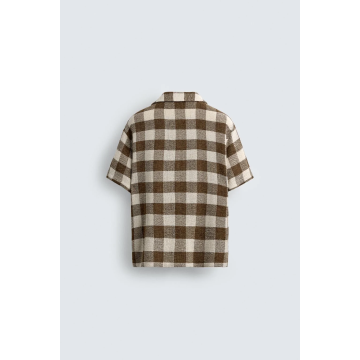 РУБАШКА ИЗ ТКАНИ В КЛЕТКУ