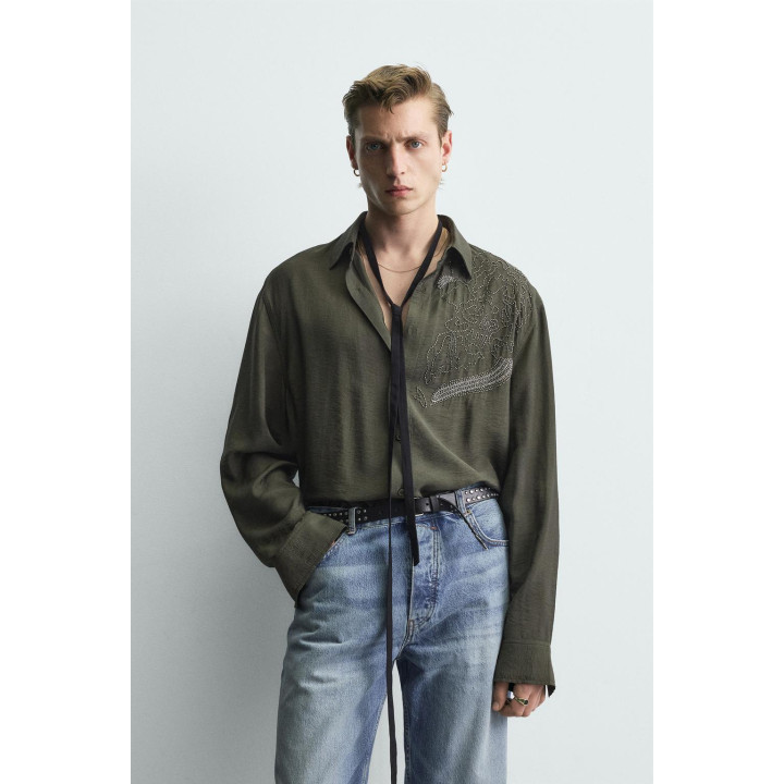 РУБАШКА С ВЫШИВКОЙ И СТРАЗАМИ LIMITED EDITION